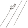 1mm Brass Ball Chain Adjustable Slider Necklaces KK-K398-28P-4