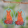 Easter Wood Dangle Earrings FS-WGE0D87-01-1