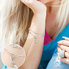 4Pcs 2 Colors 925 Sterling Silver Duoble Loop Linking Rings STER-BC0004-54-5