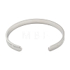 Boy Girl Titanium Steel Open Cuff Bangles for Women BJEW-G708-01C-P-3