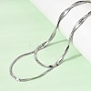 Unisex 304 Stainless Steel Flat Snake Chain Necklaces NJEW-K305-11P-1