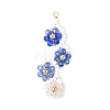 Baking Paint Glass Seed Beaded Big Pendants PALLOY-MZ01393-01-1