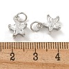 Rack Plating Brass Micro Pave Clear Cubic Zirconia Charms KK-U030-02P-3