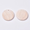 Unfinished Blank Wood Pendants WOOD-WH0098-60B-1