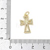 Easter Religion Brass Micro Pave Clear Cubic Zirconia Pendants KK-T085-18F-G-3