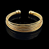 Pretty Real 18K Gold Plated Brass Torque Cuff Bangle BJEW-EE0001-07-2