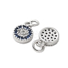 Brass Micro Pave Cubic Zirconia Charms KK-U056-39P-2