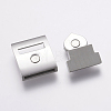 304 Stainless Steel Magnetic Clasps Rhinestone Settings STAS-E144-128P-3