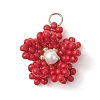 Glass Seed Beaded Pendants PALLOY-MZ01246-02-1