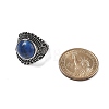 Natural Lapis Lazuli Adjustable Rings RJEW-I108-03AS-02-5