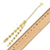 304 Stainless Steel Butterfly & Brass Enamel Colorful Flower Bracelet Making AJEW-JB01621-3