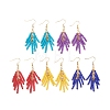 Baking Paint Glass Seed Beads Dangle Earrings EJEW-JE03786-1