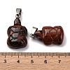 Natural Mahogany Obsidian Pendants G-B127-06P-09-4
