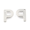 Tarnish Resistant 304 Stainless Steel Letter Charms STAS-O072-P-1