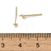 Brass Studs Earrings Finding KK-K383-02A-G-3