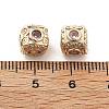 Brass Micro Pave Cubic Zirconia Beads KK-R216-17KCG-4