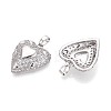 Brass Micro Pave Cubic Zirconia Pendants KK-T073-40P-3