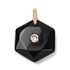 Natural Mixed Gemstone Faceted Pendants G-B188-03G-2