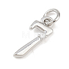 Brass Micro Pave Clear Cubic Zirconia Charms KK-P339-27P-07-2