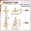 10Pcs 2 Styles Brass Charms KK-BC0014-85-2