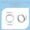 2Pcs 925 Sterling Silver Spring Gate Rings STER-SC0001-53-2