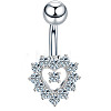 Clear Cubic Zirconia Belly Button Rings WG9960A-07-1