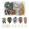 DIY Monstera Leaf Dangle Earring Making Kits DIY-BY0001-38-9