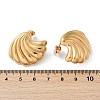 304 Stainless Steel Sea Wave Stud Earrings EJEW-M073-07G-01-3