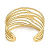 Non-Tarnish Stylish European and American Style 304 Stainless Steel Cuff Bangles for Women BJEW-Z077-03G-3