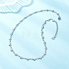304 Stainless Steel Star Link Chain Necklaces for Women NJEW-JN05652-2