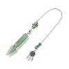 Natural Green Aventurine Pointed Dowsing Pendulums G-I322-01P-02-2