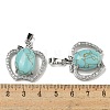 Synthetic Turquoise with Clear Cubic Zirconia Pendants G-G133-03P-22-3