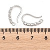 Brass Rhinestone Earring Hooks KK-C261-01A-P-3