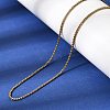 1.3MM Unisex 304 Stainless Steel Box Chain Necklaces NJEW-P356-08G-3