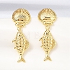Brass Dangle Earrings EJEW-D352-06G-03-1