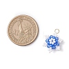 Glass Seed Beaded Snowflake Pendants PALLOY-MZ00815-04-2