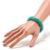 Opaque Chunky Acrylic Curved Tube Beads Stretch Bracelet for Girl Women BJEW-JB07313-5