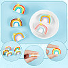 8Pcs 4 Colors ilicone Beads SIL-SC0001-12-4