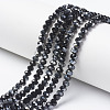 Electroplate Opaque Glass Beads Strands X-EGLA-A034-P6mm-E18-1