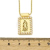 Brass Religion Pendant Necklaces NJEW-C071-06C-G-5