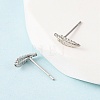 Brass Stud Earrings EJEW-L278-08P-3