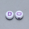 Craft Acrylic Horizontal Hole Letter Beads SACR-S201-11D-2