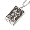 304 Stainless Steel Tarot Pendant Necklaces NJEW-A026-01P-03-2