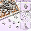 100Pcs 10 Styles Tibetan Styles Alloy Beads FIND-CJ0006-03-3
