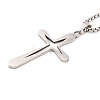 Non-Tarnish Cross 201 Stainless Steel Pendant Necklaces NJEW-F320-02P-1