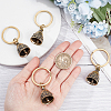 Christmas Brass Bell Pendant Keychain KEYC-WH0027-96-3