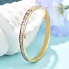 304 Stainless Steel Rhinestone Bangles for Women BJEW-Z092-02G-1