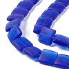Transparent Frosted Glass Beads Strands FGLA-S001-01B-3