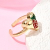 Brass Cuff Open Rings for Women RJEW-C164-05A-G-2