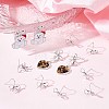 28Pcs Bowknot Shape Brass Earring Hook DIY-SP0001-06P-4